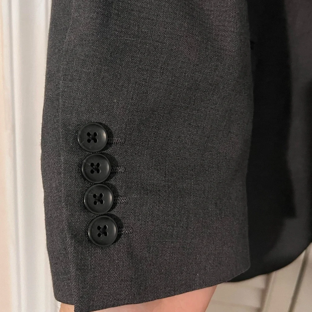 Haggar Men's Classic Fit Blazer Jacket Charcoal Gray